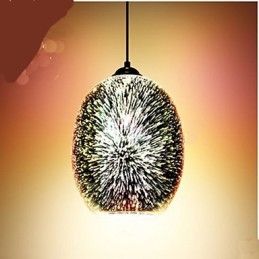 Enkelt Bord 3D Glas Creative Pendel