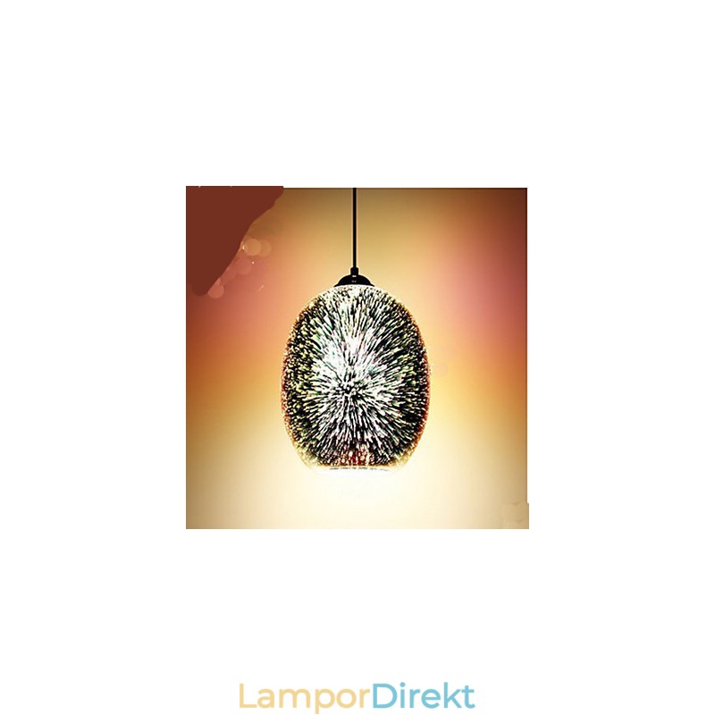 Enkelt Bord 3D Glas Creative Pendel