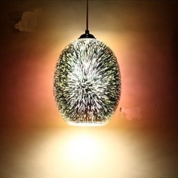 Enkelt Bord 3D Glas Creative Pendel