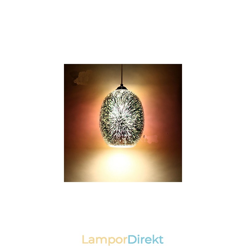 Enkelt Bord 3D Glas Creative Pendel