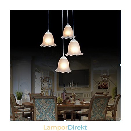 Pendel Fyra Ljus Vit European Retro Classic Pendel Fyra Ljus Vit European Retro Classic