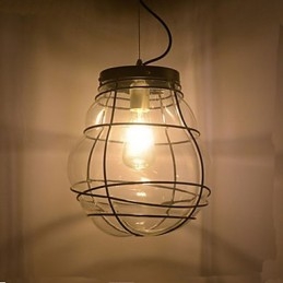 Northern Europe Enkel Modern Creative Glas Retro Pendellampa