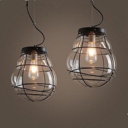 Northern Europe Enkel Modern Creative Glas Retro Pendellampa