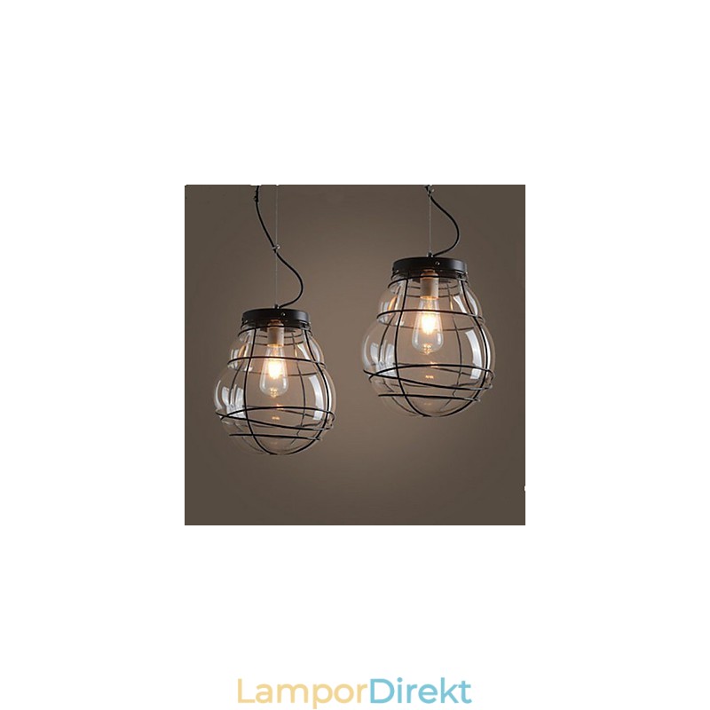 Northern Europe Enkel Modern Creative Glas Retro Pendellampa