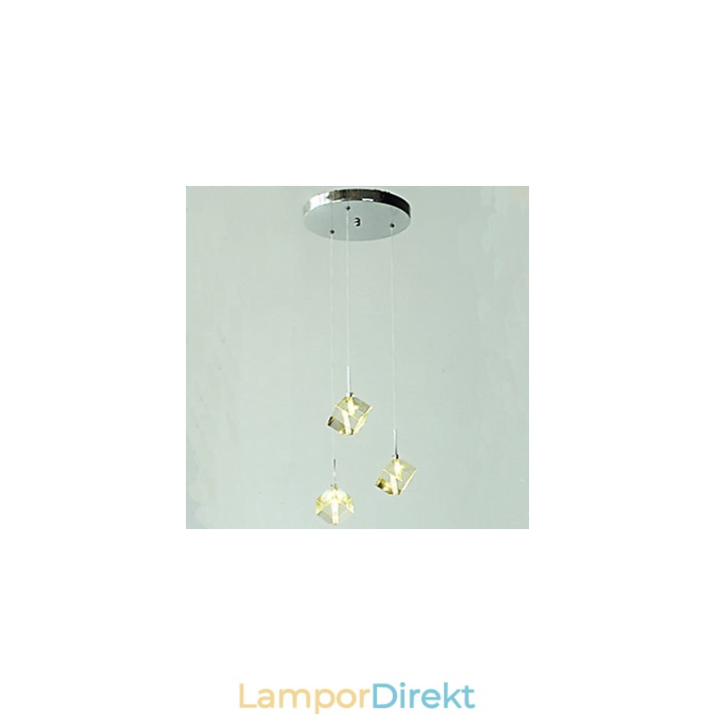 Fashion Crystal Lampa Tre Head Crystal Pendel