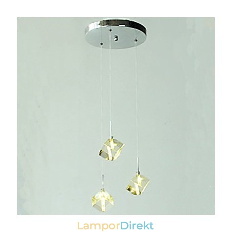 Fashion Crystal Lampa Tre Head Crystal Pendel Fashion Crystal Lampa Tre Head Crystal Pendel