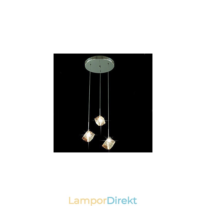 Fashion Crystal Lampa Tre Head Crystal Pendel