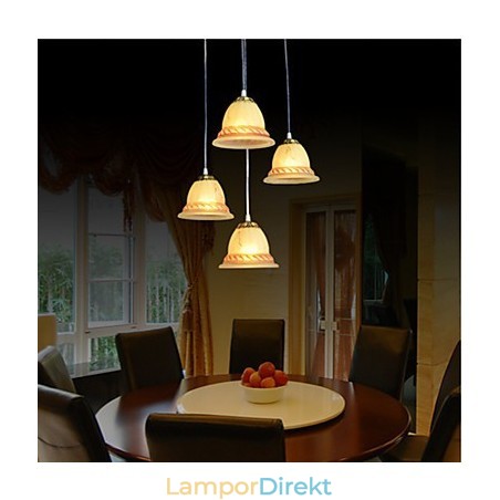 Pendel Fyra Ljus Brons European Retro Classic Pendel Fyra Ljus Brons European Retro Classic