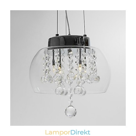 Konstnärlig 4 Ljus Kristall Taklampa Med Glasskärm Konstnärlig 4 Ljus Kristall Taklampa Med Glasskärm