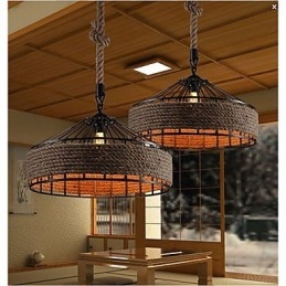 2 Lätt Country Designers Andra Metall Ljuskrona Pendel Light