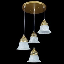 Traditionell Klassisk Rustik Lodge Retro Brons Metall Taklampa