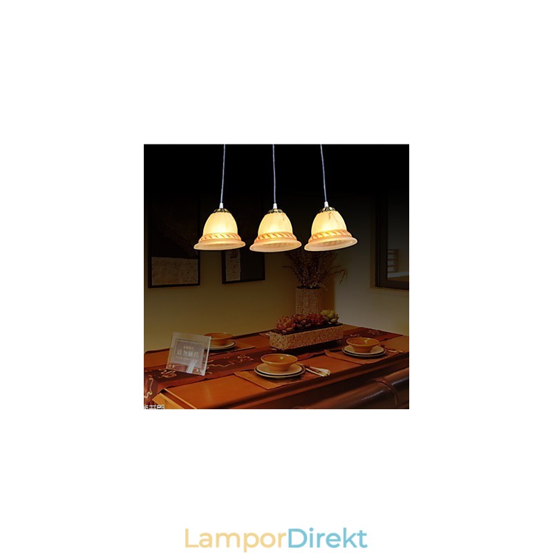 Pendel Three Lights Bronze European Retro Classic