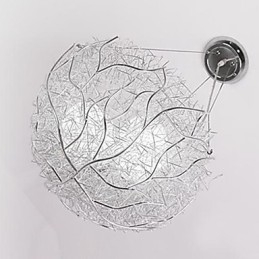 Modern Samtida Hänglampa I Silvermetall