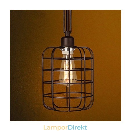 Retro Mini Stil Målning Metall Taklampa Retro Mini Stil Målning Metall Taklampa
