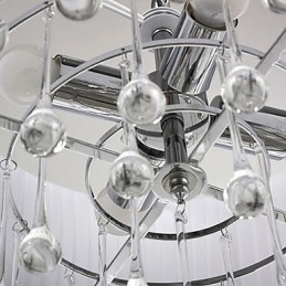 Contemporary Crystal 4 Light Pendel Med Svart Skärm