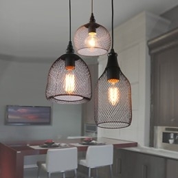 Pendellampor Mini Style Rustic Lodge Retro Country Garage Metal