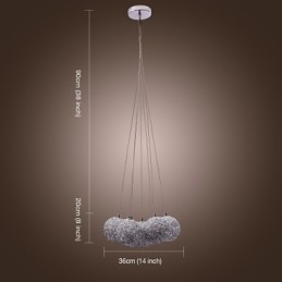 Samtida Taklampa I Aluminium Med 7 Lampor