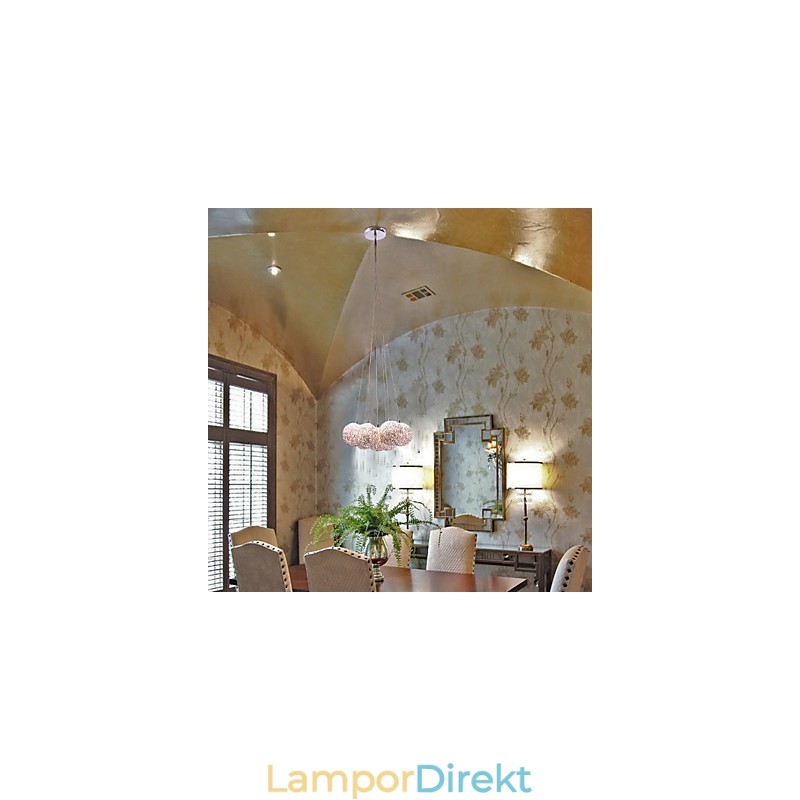 Samtida Taklampa I Aluminium Med 7 Lampor