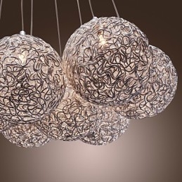 Samtida Taklampa I Aluminium Med 7 Lampor