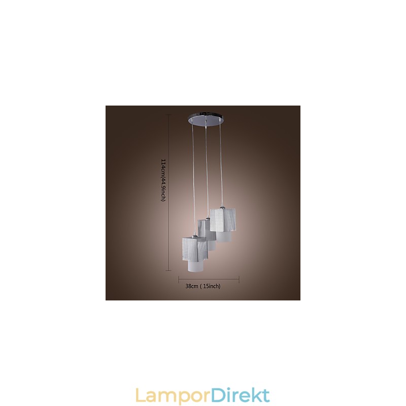 Modern Och Modern Elektropläterad Pendellampa I Ministil