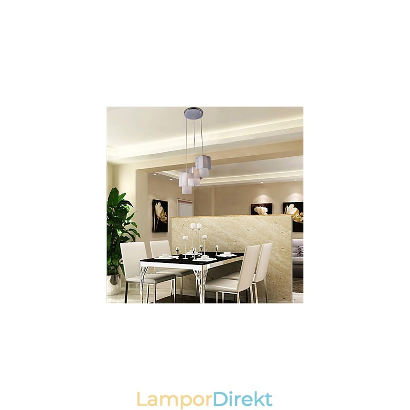 Modern Och Modern Elektropläterad Pendellampa I Ministil