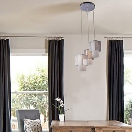 Modern Och Modern Elektropläterad Pendellampa I Ministil