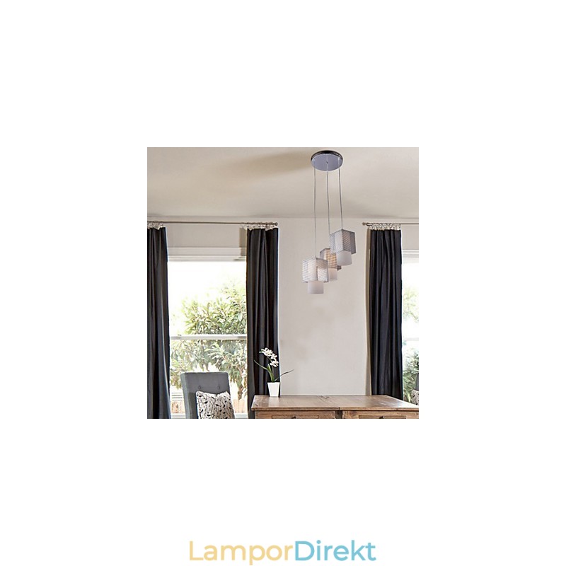 Modern Och Modern Elektropläterad Pendellampa I Ministil