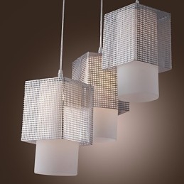 Modern Och Modern Elektropläterad Pendellampa I Ministil