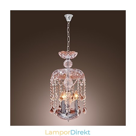 Modern Kristall Taklampa Med 3 Lampor I Glasskärm Modern Kristall Taklampa Med 3 Lampor I Glasskärm