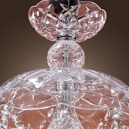 Modern Kristall Taklampa Med 3 Lampor I Glasskärm