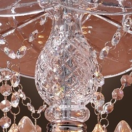 Modern Kristall Taklampa Med 3 Lampor I Glasskärm