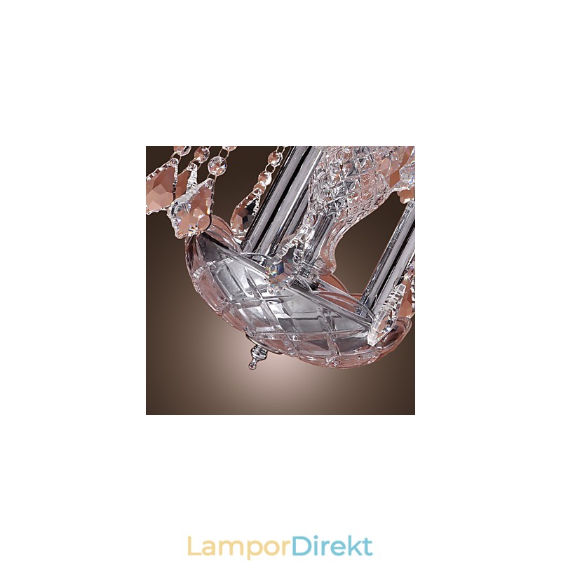 Modern Kristall Taklampa Med 3 Lampor I Glasskärm