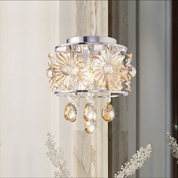 Modern Clear Sphere Luster Kristallkrona Taklampa Heminredning Upphängd Pendellampa Armatur Ljus