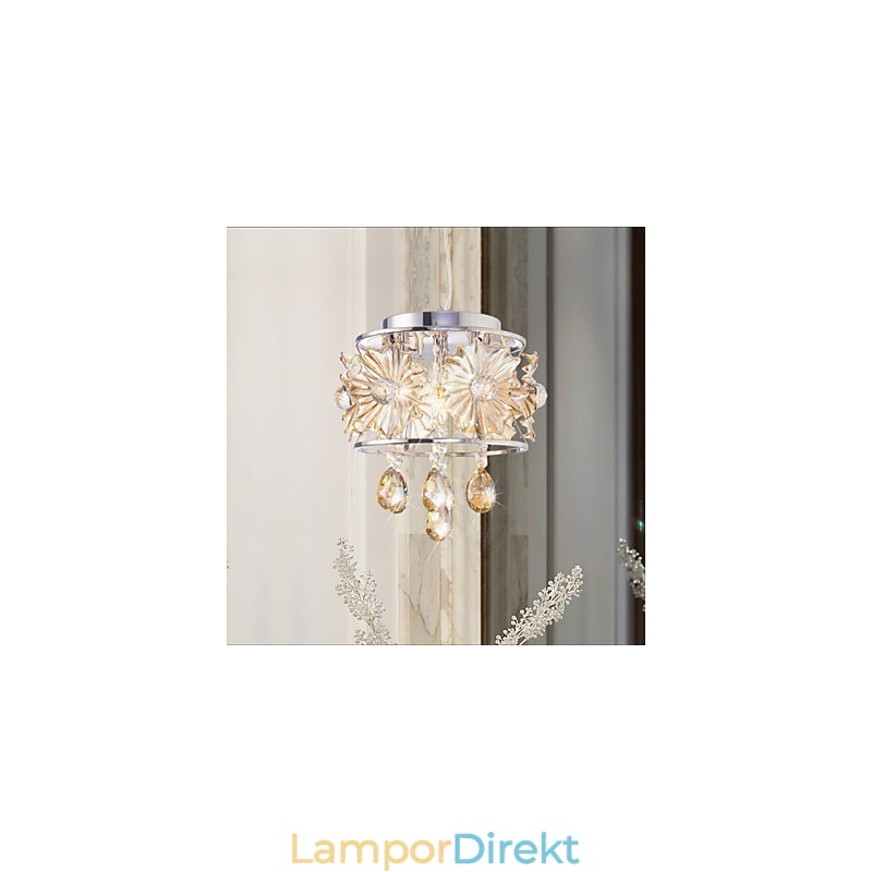 Modern Clear Sphere Luster Kristallkrona Taklampa Heminredning Upphängd Pendellampa Armatur Ljus