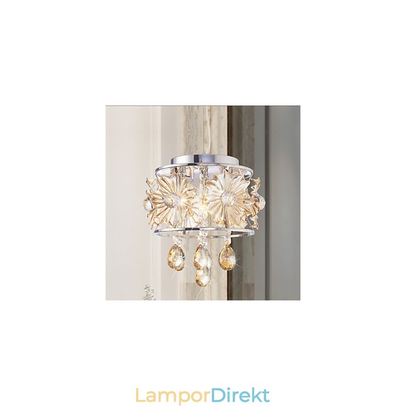 Modern Clear Sphere Luster Kristallkrona Taklampa Heminredning Upphängd Pendellampa Armatur Ljus