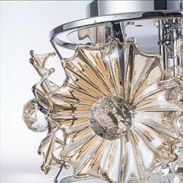 Modern Clear Sphere Luster Kristallkrona Taklampa Heminredning Upphängd Pendellampa Armatur Ljus