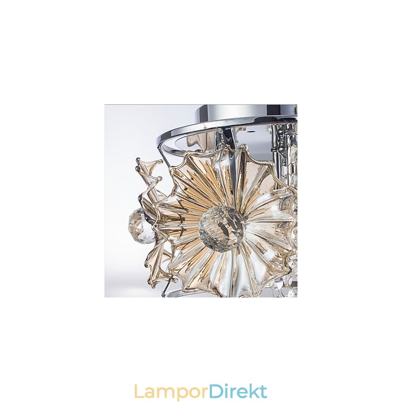 Modern Clear Sphere Luster Kristallkrona Taklampa Heminredning Upphängd Pendellampa Armatur Ljus