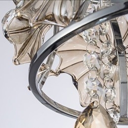 Modern Clear Sphere Luster Kristallkrona Taklampa Heminredning Upphängd Pendellampa Armatur Ljus