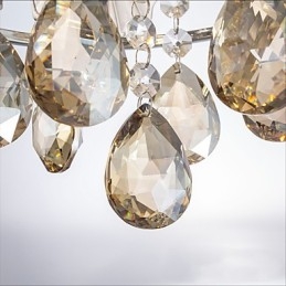Modern Clear Sphere Luster Kristallkrona Taklampa Heminredning Upphängd Pendellampa Armatur Ljus