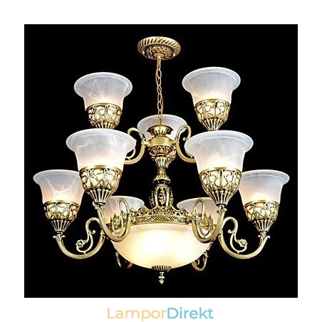 Traditionell Klassisk Vintage Retro Brons Metall Ljuskrona Traditionell Klassisk Vintage Retro Brons Metall Ljuskrona
