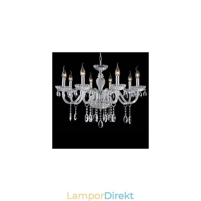 Ljus Slottets Stil Ljuskrona Av Glas Med Ljusglödlampa