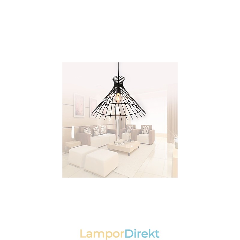 Ljuskrona Pendelljus Mini Style Rustik Lodge Retro Garage Metal