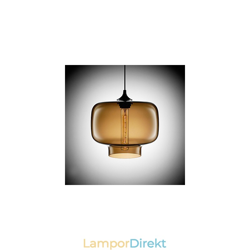 70W Modernt Glashängande Ljus I Brun Transparent Flaskdesign