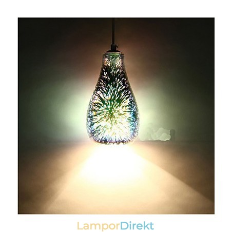 Enkelt Bord 3D Glas Creative Pendant C Enkelt Bord 3D Glas Creative Pendant C