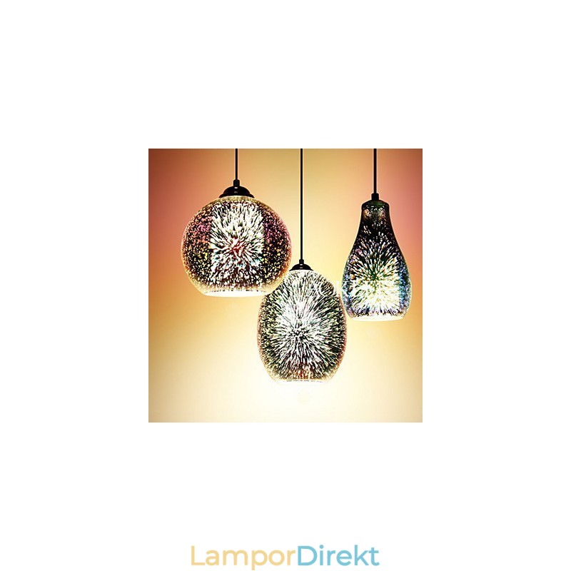 Enkelt Bord 3D Glas Creative Pendant C