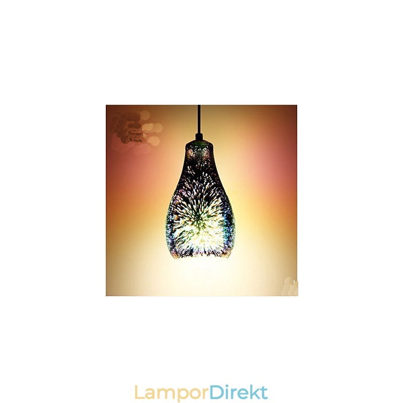 Enkelt Bord 3D Glas Creative Pendant C