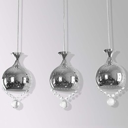 Heads Pendel Light Crystal Modern Contemporary Metal