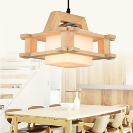 Massivt Trä Lampa