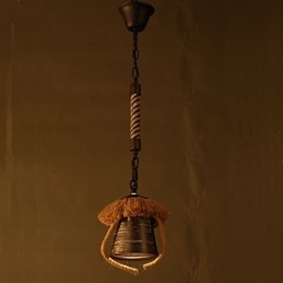 American Country Retro Hampa Keramisk Lampa