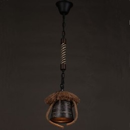 American Country Retro Hampa Keramisk Lampa